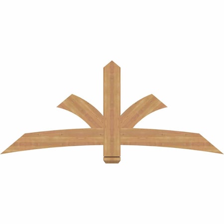 Ekena Millwork Davenport Timber Gable Bracket, Western Red Cedar, 72"W x 30"H x 1 1/2"D x 5 1/2"F, 10/12 Pitch GBW072X30X0206DAV00SWR